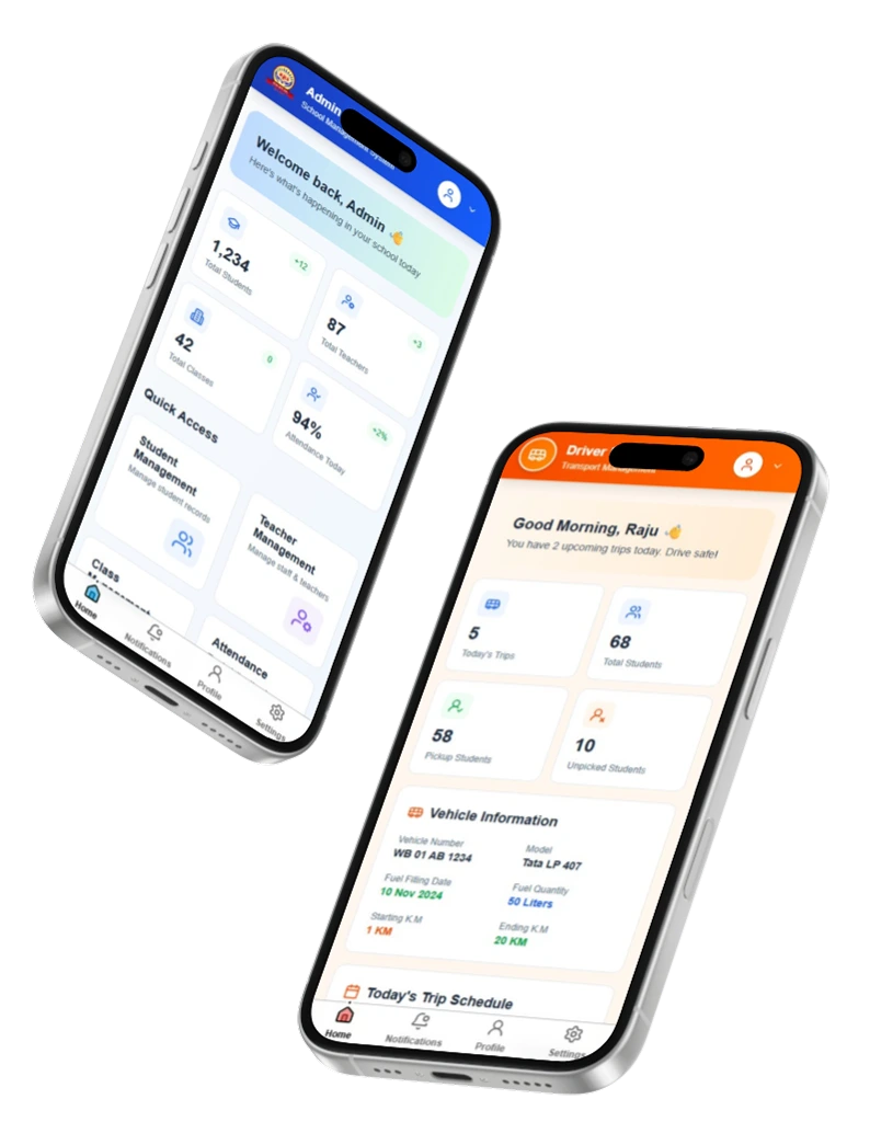Admin and Driver App