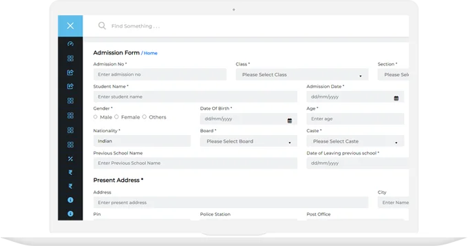 School Admission Form Example