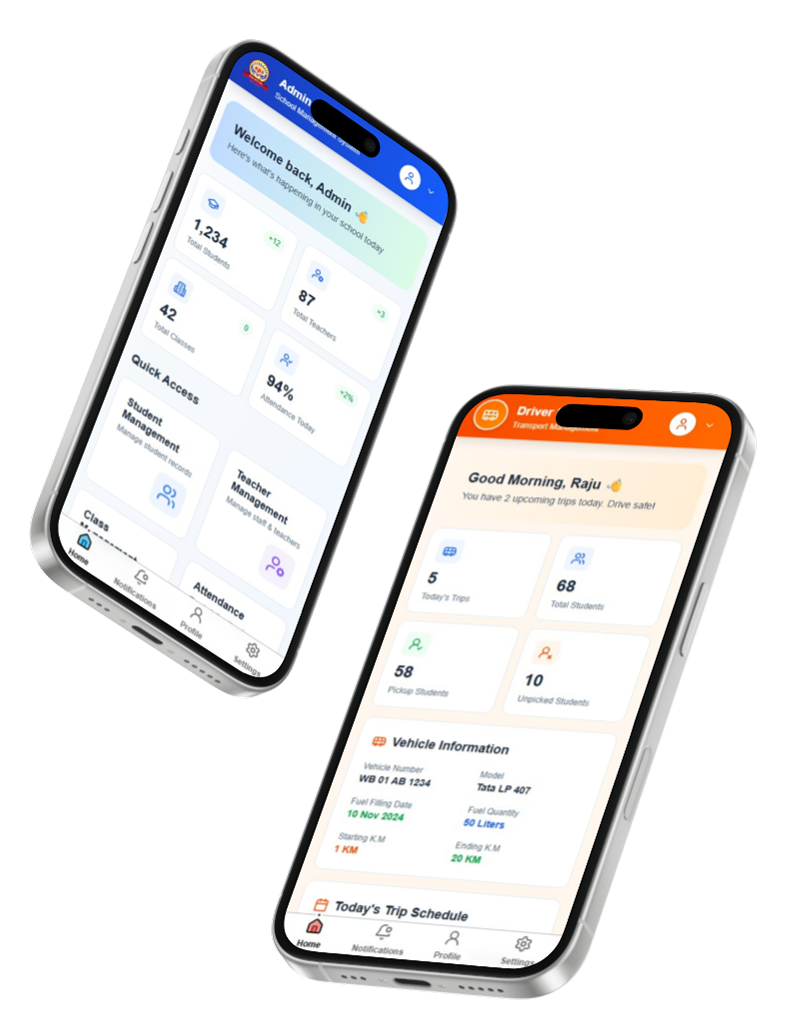 Admin and Driver App