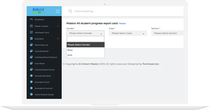 School Marksheet Example